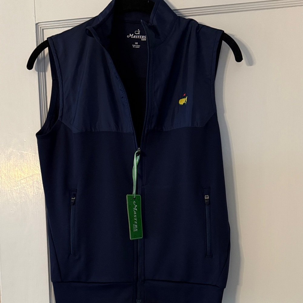 Masters Deep Blue Sleeveless Jacket vest with full zip